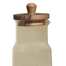 ellementry Karba Glass Carafe with Wooden Lid image 4