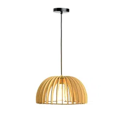 think artly Zeynep Bangu Black Wooden Hanging Light image 2