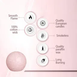 aromatic fables Strawberry Set Of 3 Pink Wax Decorative Candles image 4