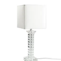 home4u Tracy White Cotton Table Lamp image 3