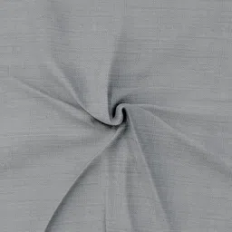 Grey Polyester Solids 5ft Sheer Eyelet (2 pc) Window Curtains by ROSARAHOME image 3