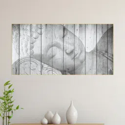 Canvas Framed Buddha Statue in Timeless Monochrome Elegance Wall Painting-image-36