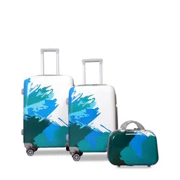 Polo Class Set Of 3 Printed Hard Case Luggage Trolley & Vanity Bag-picture-16