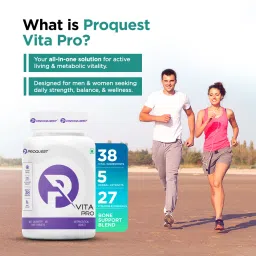 Proquest Nutrition Multivitamin Tablets-60 (Vita Pro) | 38-in-1 Daily Multivitamin | With 27 Vitamins & Minerals, 5 Herbal Extracts, Bone Support Blend | Energy, Immunity, Brain, Bone & Skin Health for Men & Women image 3