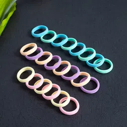 Golden Peacock Women Purple & Blue Pack of 20 Ponytail Holders-image-53