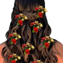 Hair Flare Set of 9 Floral Embellished Hair Accessory-picture-42