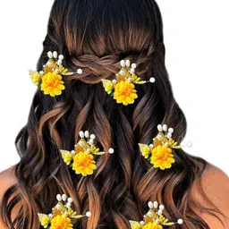 Hair Flare Set of 7 Floral Embellished Hair Accessory-image-48