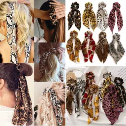 DIAN Women  Pack of 6 Printed Scarf Scrunchies-picture-17
