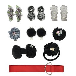 FUNKRAFTS Girls Multicoloured 12 Pc Fur Hair Accessory Set-picture-9