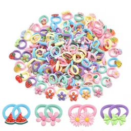 NEOBABY Girls Set Of 40 Embellished Ponytail Holders-picture-29