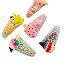 FEMMIBELLA Girls Set Of 5 Embellished Tic Tac Hair Clip-image-95