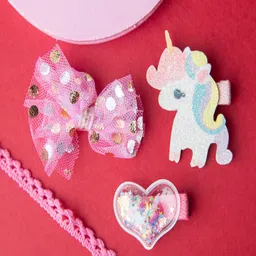 Jewelz Girls Pink & Blue Set of 3 Embellished Alligator Hair Clip-image-38