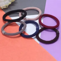 Jewelz Girls Multicoloured Set of 6 Lace Ponytail Holders-image-72
