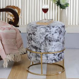 Shadowkart Black & Grey Abstract Wooden Pouffes Sitting Mudda Ottomans-picture-14