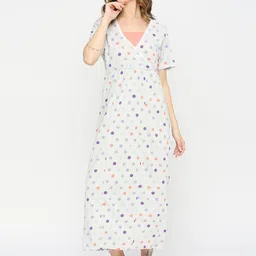MeeMee Geometric Printed Maternity Maxi Nightdress-picture-15