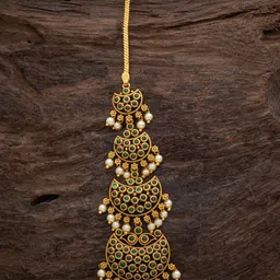 Kushal's Fashion Jewellery Gold-Plated Maangtikka-picture-47