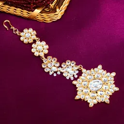 Sukkhi Gold-Plated Kundan-Studded Maang Tikka-picture-32