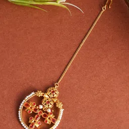 Voylla Gold-Plated Artificial Stones Studded Head Jewellery-picture-40