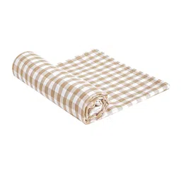 Tiber Taber Unisex Checked Summer Friendly Pure Malai Cotton Swaddle image 1