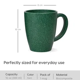 eha Fern Classic Coffee Mug 300 ml (1 Pc)Rice Husk Biocomposite image 2
