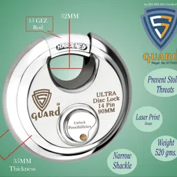s-guard Stainless Steel Glossy Deadbolts image 2