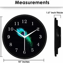 singh brothers Analog 10 cm X 25 cm Wall Clock image 2