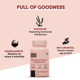 Sheneed Ovulation Booster supplement for women with myo inositol, CoQ10, DHA, Shatavari, Zinc, Chasteberry, Vitamin B9 to boost egg quality for pregnancy image 4