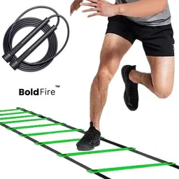 boldfire Agility Ladder 4meter Speed Training Ladder with 10 Rungs With Skipping Rope Speed Ladder-picture-26