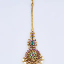 Kushal's Fashion Jewellery Gold-Plated Maangtikka image 3