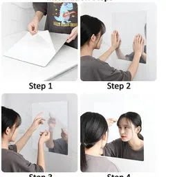 kashtabhan 30 cm x 20 Oval Peel Shape Magic Mirror Sticker – for Home & Bathroom Décor Double-sided Sticker image 3