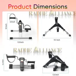 radhe alliance Mini Cycle Pedal Exerciser-Fixing Strap, Adjustable Resistance, Digital Display Mini Pedal Exerciser Cycle image 2