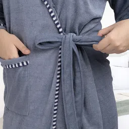 hotgown Blue Free Size Bath Robe image 4