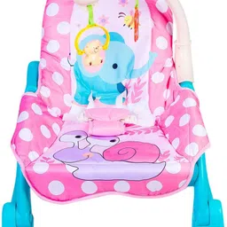 baby moo 3 Adjustable Level Backrest Musical Baby Rocking Chair Pink Polka Dot Rocker image 2