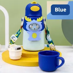 Hot & Cold Straw Sipper Water Bottle For kids Double Walled Vacuum Insulated 500-image-14