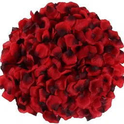 satyam kraft 300 Pcs of Rose Petals for Home Decor and Crafts Red, Black Rose Artificial Flower image 3