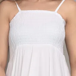 iqraar Solid Rayon Blend Stitched Flared/A-line Gown image 4