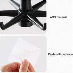 vrdh Wall mounting Self Adhesive 360 Degree Rotating Hook for Hanging(Pack of 1)1.208 Hook 6-picture-11