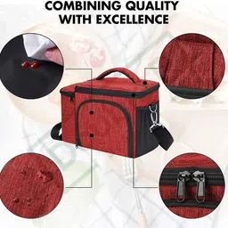 double r bags Lunch Bag Lightweight Food Lunch Box Large Capacity with Shoulder Strap. Lunch Bag image 2