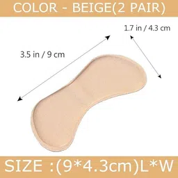tapahpriyay 2pair Self-Adhesive Heel Grips Liner Cushion Inserts for Loose Shoes Foot Support image 2