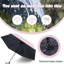 toriyox Mini Folding Compact Umbrella with Case,Portable Umbrella,Small Sun,Rain Pocket Umbrella image 4