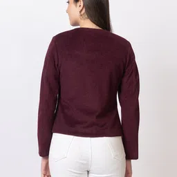 gfo Women Solid Single Breasted Casual Blazer image 2