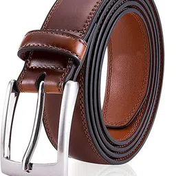Men Casual Brown Artificial Leather Belt-image-50
