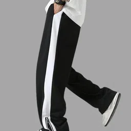 jaxcion Men Solid Black Track Pants-picture-11