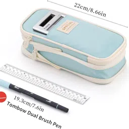 joyjay Canvas Big Capacity Pencil Case Large Pencil Pouch Geometry Box image 4
