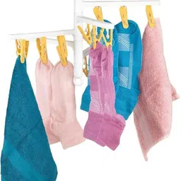 rj rojeno River Plast Sunrack 15 Clip 360 Rotation Cloth pegs for Small Clothes Baby Cloth Plastic Cloth Clips image 2