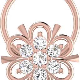 avsar Anushka 14kt Cubic Zirconia Rose Gold Nose Wire-picture-23