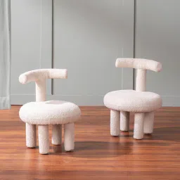 nestroots Tot Cubby Fabric Kids ChairIn Beige Colour (Set Of 2)-picture-14