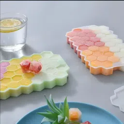 tarsariya mart Freezer Moulds Small Cubes Multicolor Silicone Ice Cube Tray image 4