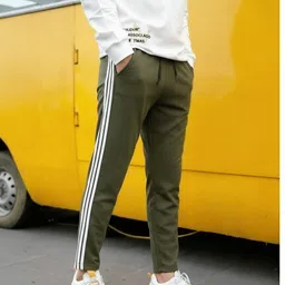 mastery Men Striped Olive Track Pants-picture-20