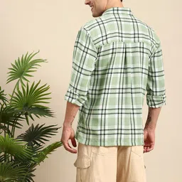 mast & harbour Men Relaxed Fit Fit Self Design Casual Shirt image 4